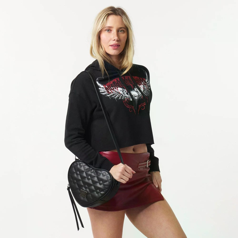 Bad To The Bone Womens Cropped Hoody